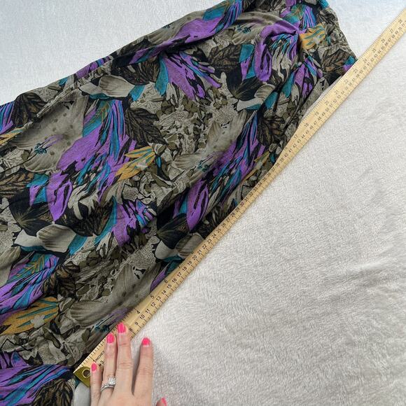 Vtg 90s Mr. K Large Petite LP Pants MC Hammer Floral Tapered Grunge Street Punk - Picture 14 of 15